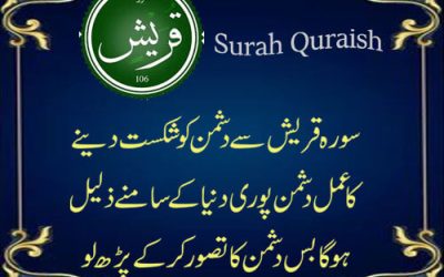 Surah Quraish Ka Wazifa | Dushman Ko Shikast Dene Wala Amal | Dushman Zallil Aur Khuwar Ho Jai Ga